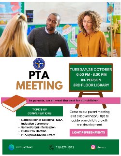 October PTA Meeting Notice